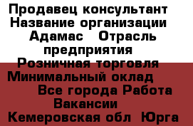 Продавец-консультант › Название организации ­ Адамас › Отрасль предприятия ­ Розничная торговля › Минимальный оклад ­ 37 000 - Все города Работа » Вакансии   . Кемеровская обл.,Юрга г.